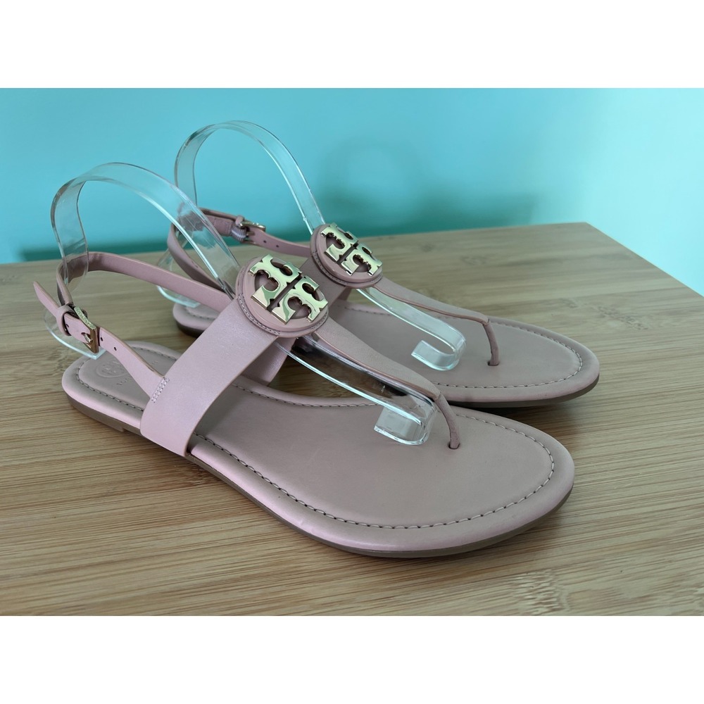 Tory Burch Miller Sandals Sling Back Nude‎ Blush Womens Size 12